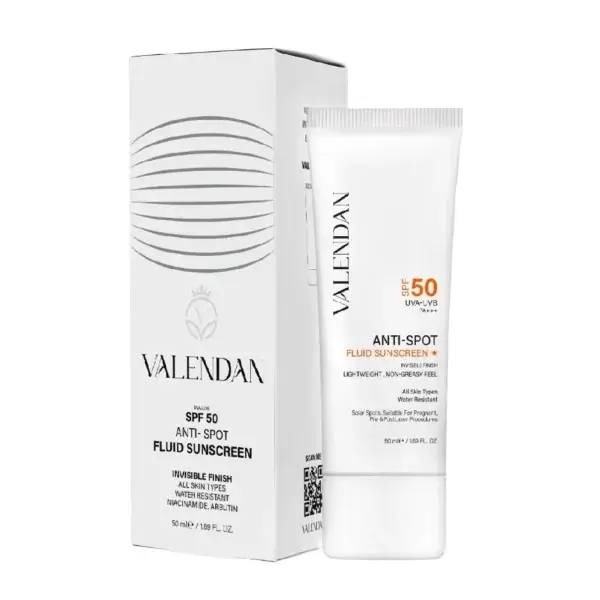 کرم ضدافتاب فلوئید ضد لک و روشن کننده SPF 50 ولندان