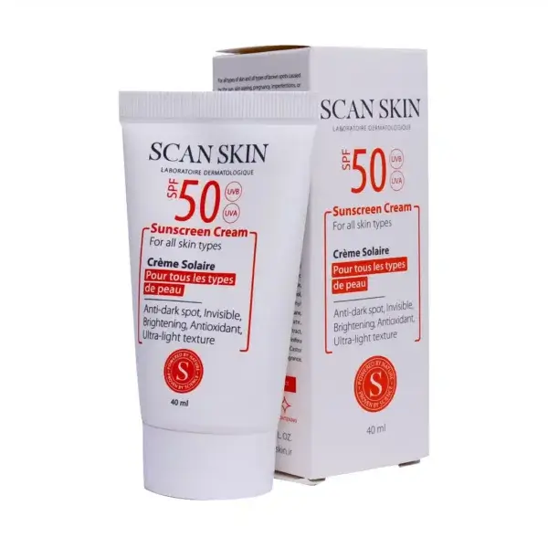 کرم ضد آفتاب ضد لک SPF50 اسکن اسکین 40 میلی لیتر