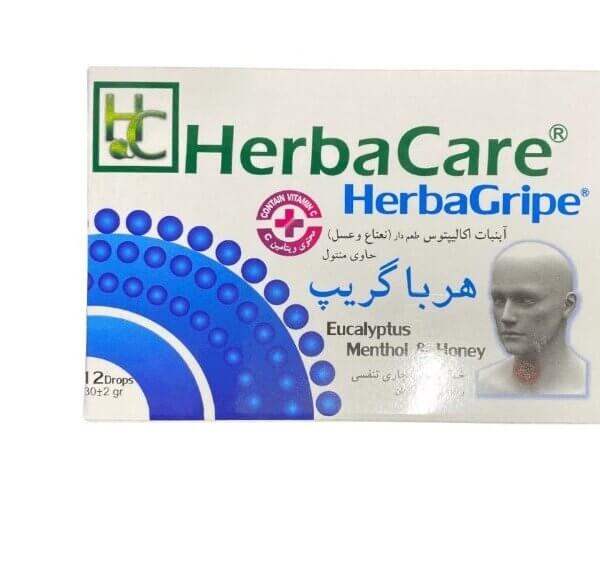 آبنبات هرباگریپ اکالیپتوس با طعم نعناع و عسل 12 عددی